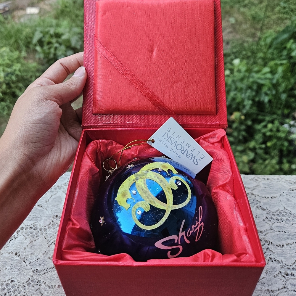 Hope Unites Large Blue Christmas Ornament Sharif Design w Swarovski Elements